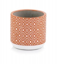 Concrete flower pot cylinder - pot,