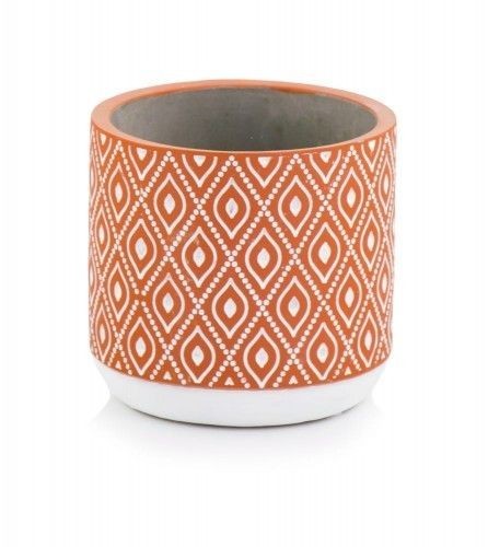 Concrete flower pot cylinder - pot,