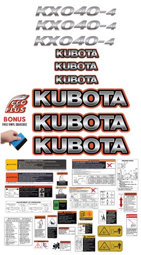 Fits kubota kx040 decal - fits, kit