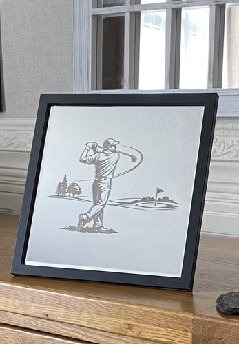 Laser engraved mirror - laser,
