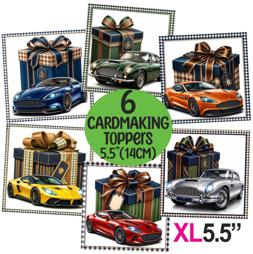 6xl male gifts sports car - male, card