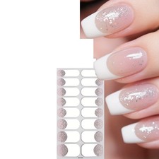 Nail Art Stickers Self Adhesive French Manicure Nail Polish Wraps Full Cover 747
