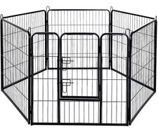 AVC Heavy Duty Pet Playpen Cage 6 Panel (Medium) 80x80cm inc Warranty