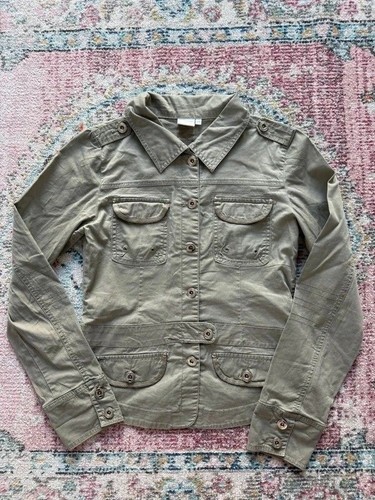 Vintage khaki button - , up