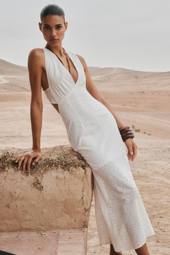 Zara white midi - midi, long