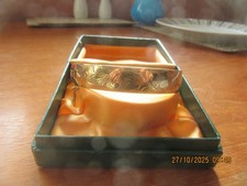 EXCALIBUR 1/20 12 CT. ROLLED GOLD HAND ENGRAVED BANGLE