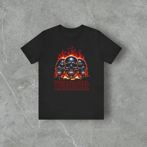 Skull flame shirt - skull,