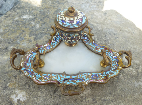 Antique french bronze and - an,