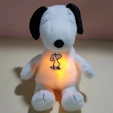 Snoopy Dog Baby Sleep Aid Plush Toy with Music & Light Soothing Breathing Doll