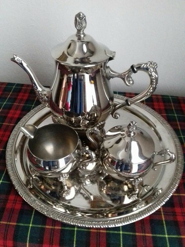 Antique silverplate teaservice - antique,