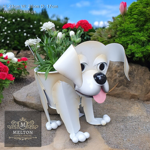 Metal labrador planter - labrador,