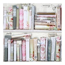 Fresco Wallpaper Collage Bookcase Multicolour  ( WAS £12.00)