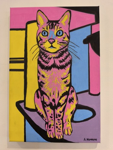 Pop art bengal cat - pop,