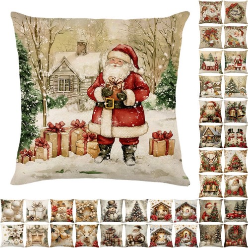 Vintage christmas cushion - christmas,