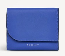 RADLEY BLUE LEATHER TRIFOLD PURSE WALLET NEW!!!