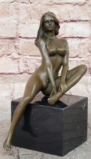 Collector Edition Statue Exquisite Bronze Nude Figurine Female Sculpture Gift