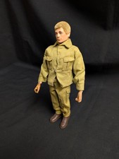Vintage Action Man Blonde Flocked Head + Part Australian Jungle Fighter Outfit