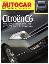 Citroen C6 2.7 V6 HDi Exclusive Long Term Tests 2007 UK Market Brochure Autocar
