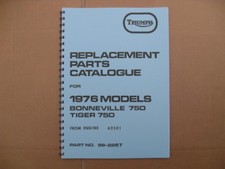 TRIUMPH T140 ,TR7  PARTS BOOK FOR 1976 - 1977  MODELS UK & US