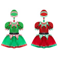 UK Kids Girls Christmas Elf