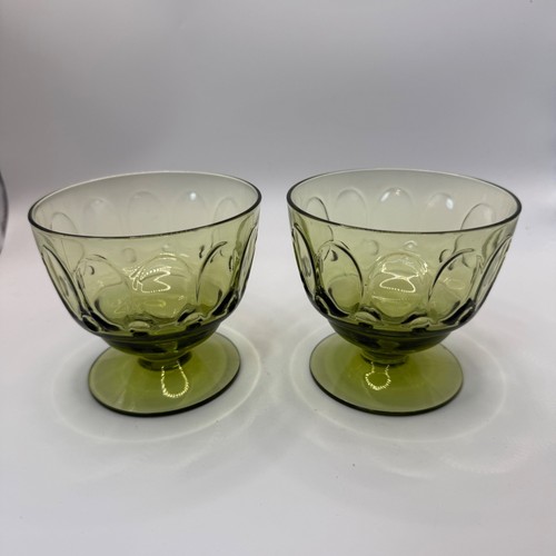 Fostoria coin glass - coin, olive