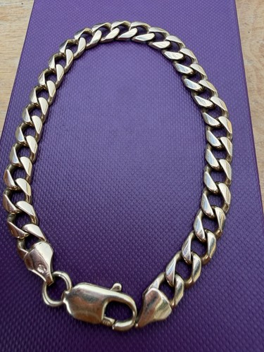 9ct gold solid curb chain - gold,