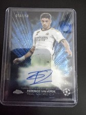 TOPPS 23-24 CHROME AUTO FEDERICO VALVERDE REAL MADRID BLACK LAZER /150