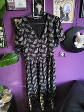 Disturbia Mortmoth Short Sleeve Midi Dress In Uk Size 12 Brand New Without Tags.