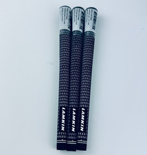 3 x Lamkin Crossline Standard 58R Men's Golf Grips / Black & White / SKU 101308