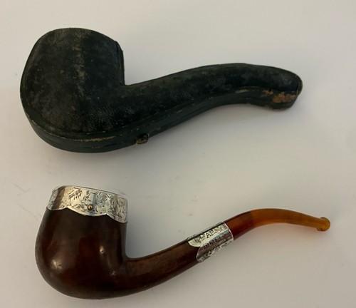 Cased silver collared tobacco - cased,