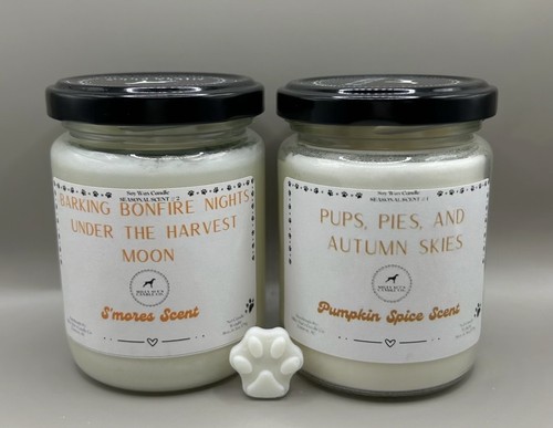 Fall dog candle - dog, autumn