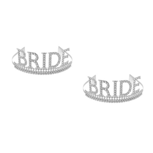 2pcs bride rhinestone crown - 2pcs,