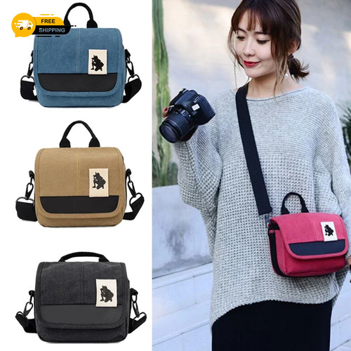 Canvas camera bag case - canvas,
