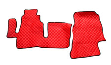 Red Eco-Leather Floor Mats for