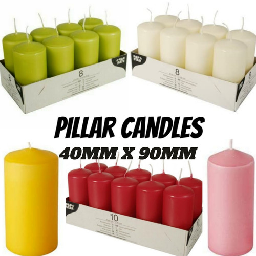 Pillar candles 40mm - pillar, 90mm