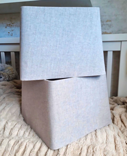 Grey fabric rectangular - fabric,