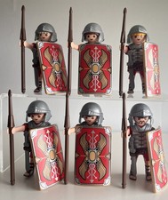Playmobil 6 Custom Roman Centurion Soldiers With Sought After Bodies & shields