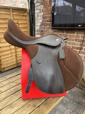 Thorowgood T4 GP Brown 18inch ADJUSTABLE Saddle White Gullet Bar .FLOCKABLE