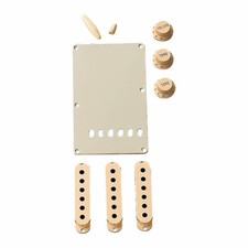 Fender Stratocaster Accessory Kit w/ Pickup Covers, Knobs & Back Plate (Aged Wh…
