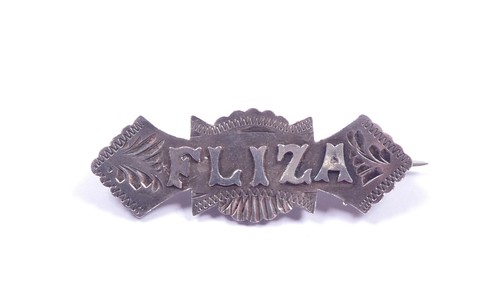 Victorian eliza name brooch - victorian,