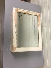 ANTIQUE VTG SMALL WOOD BEVELED