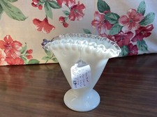 Fenton Silver Crest Fan Vase