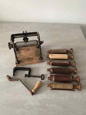 Antique Cast Iron Pasta Roller With 5 Attachment Blades Vitantonio