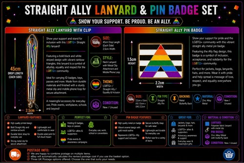 Straight ally lanyard - ally, &