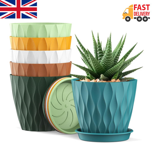 Pack plastic plant pots - 6,