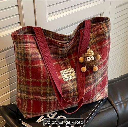 One women spacious plaid - one,