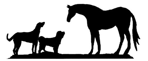 Large dog horse weathervane - dog, &
