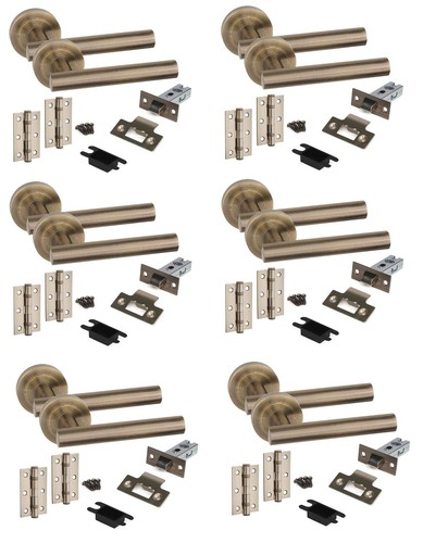 Set door handles straight - set,