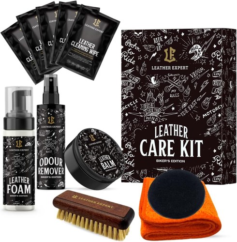 Motorbike biker leather care - biker,