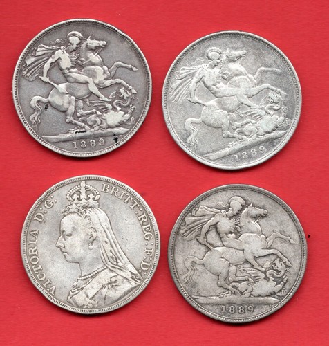 1889 silver crown coins - 1889,